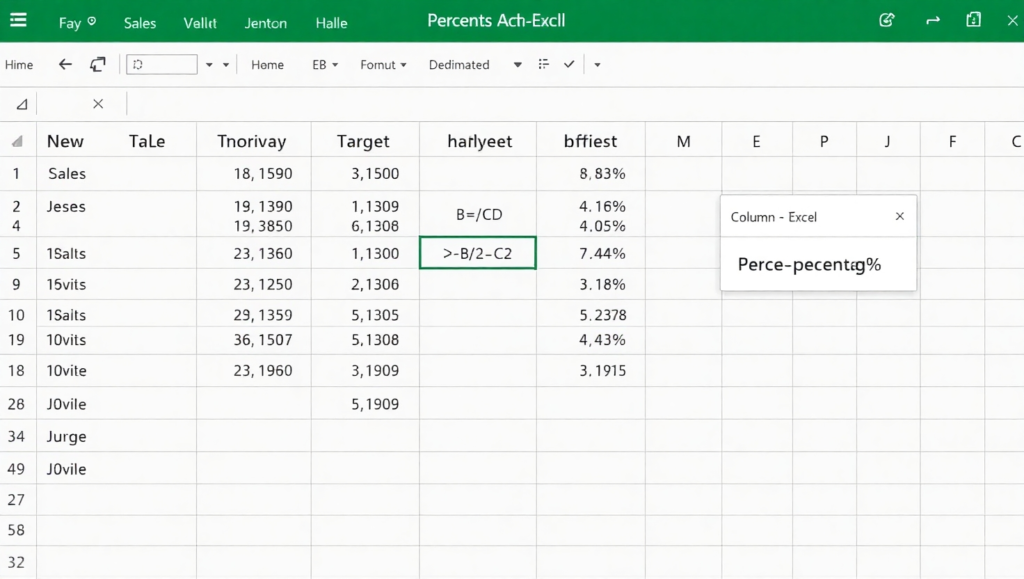 Calculating Percentage Achieved